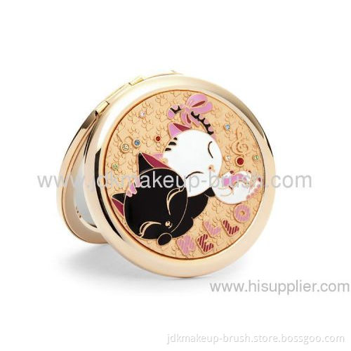 Black &amp; White Cats Compact Cosmetic Mirror 